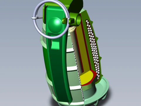German DM51 hand grenade assembly printable moulage 3D Model