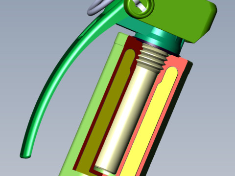 German DM51 hand grenade assembly printable moulage 3D Модель