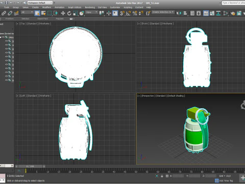 German DM51 hand grenade assembly printable moulage 3D Model