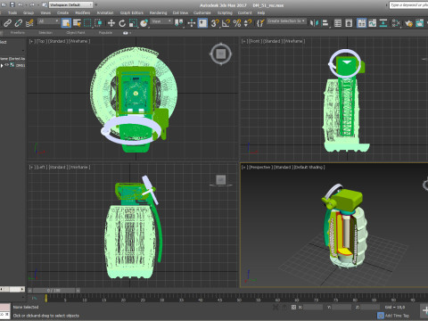 German DM51 hand grenade assembly printable moulage 3D Модель