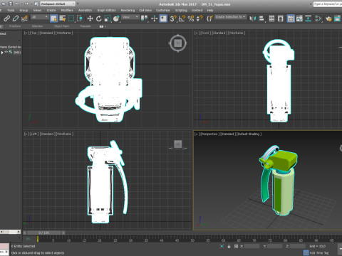 German DM51 hand grenade assembly printable moulage 3D Модель
