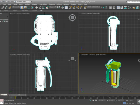 German DM51 hand grenade assembly printable moulage 3D Model