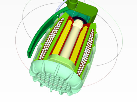 German DM51 hand grenade assembly printable moulage 3D Модель