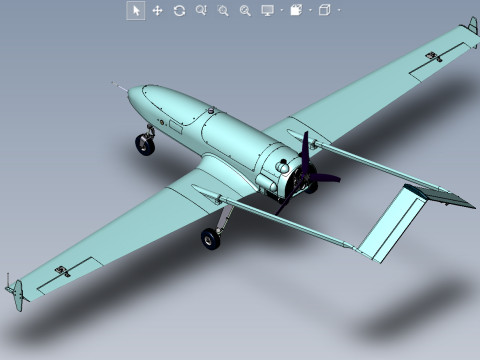 Ukrainian UAV AN196 LUTYI deep strike air drone 3D Model