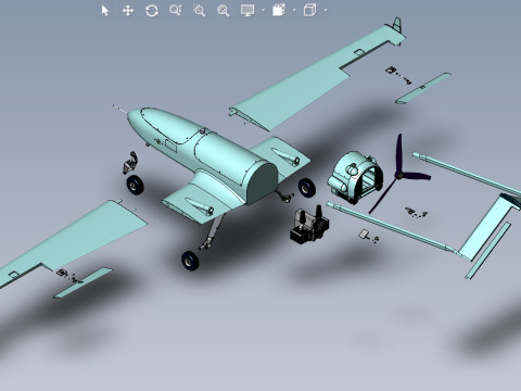 Ukrainian UAV AN196 LUTYI deep strike air drone 3D Model