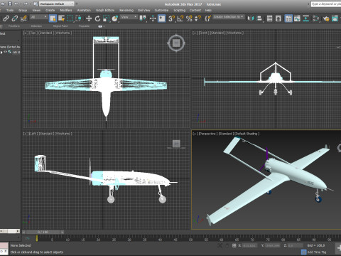 Ukrainian UAV AN196 LUTYI deep strike air drone 3D Model