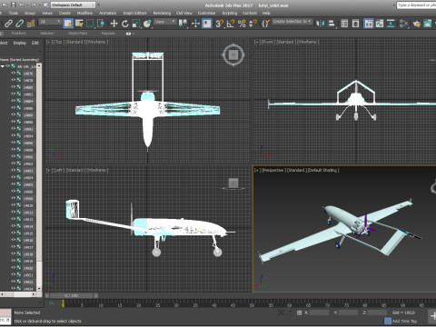 Ukrainian UAV AN196 LUTYI deep strike air drone 3D Model