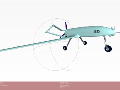 Ukrainian UAV AN196 LUTYI deep strike air drone 3D Model