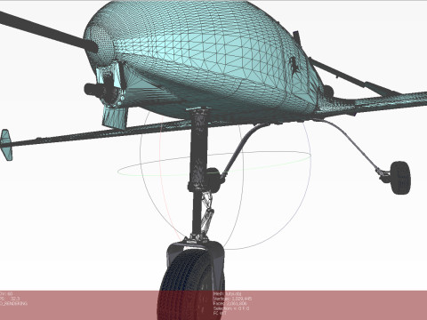 Ukrainian UAV AN196 LUTYI deep strike air drone 3D Model