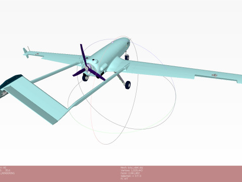 Ukrainian UAV AN196 LUTYI deep strike air drone 3D Model