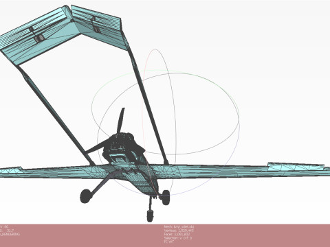 Ukrainian UAV AN196 LUTYI deep strike air drone 3D Model