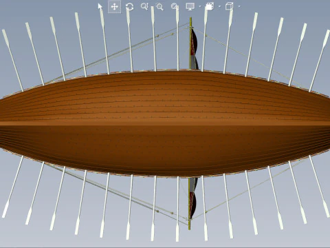 Drakkar &eacute; um navio de guerra Viking do navio Oseberg 820 DC Modelo 3D