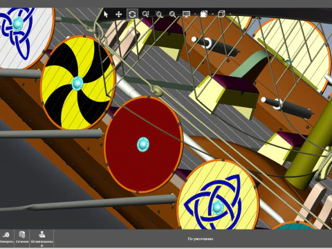 Drakkar &eacute; um navio de guerra Viking do navio Oseberg 820 DC Modelo 3D
