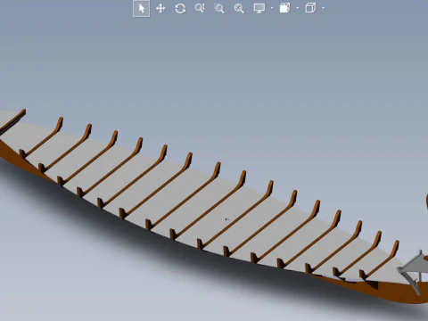 Drakkar &eacute; um navio de guerra Viking do navio Oseberg 820 DC Modelo 3D