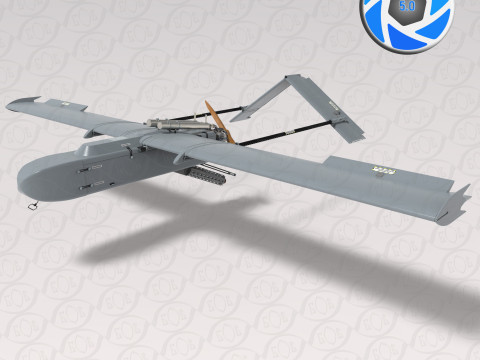 Ukrainian UAV FP-1 long range deep-strike air drone Fire Point Modèle 3D