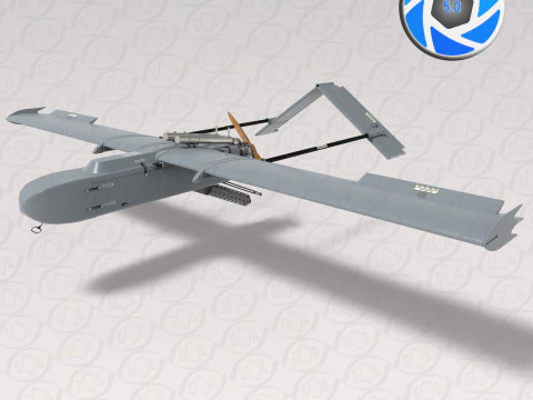 Ukrainian UAV FP-1 long range deep-strike air drone Fire Point 3D Model