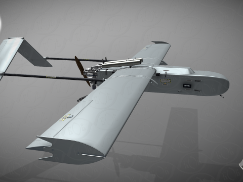 Ukrainian UAV FP-1 long range deep-strike air drone Fire Point Modèle 3D