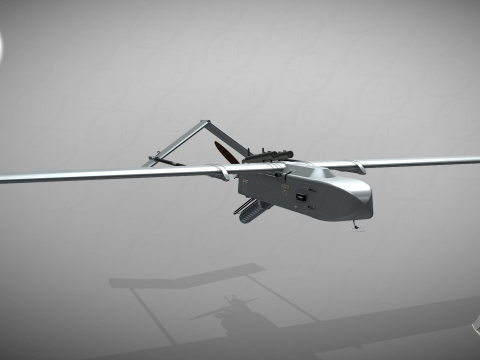 Ukrainian UAV FP-1 long range deep-strike air drone Fire Point Modèle 3D