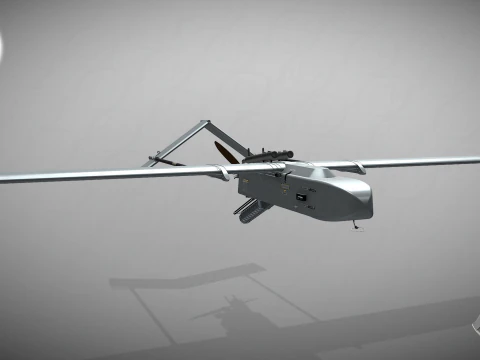 Ukrainian UAV FP-1 long range deep-strike air drone Fire Point 3D Model