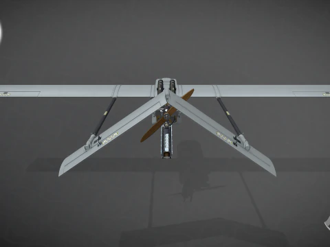 Ukrainian UAV FP-1 long range deep-strike air drone Fire Point 3D Model