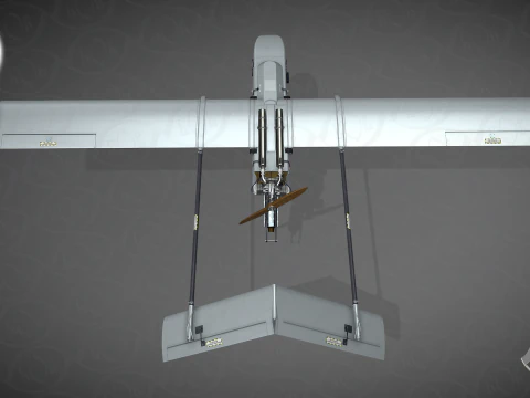 Ukrainian UAV FP-1 long range deep-strike air drone Fire Point 3D Model