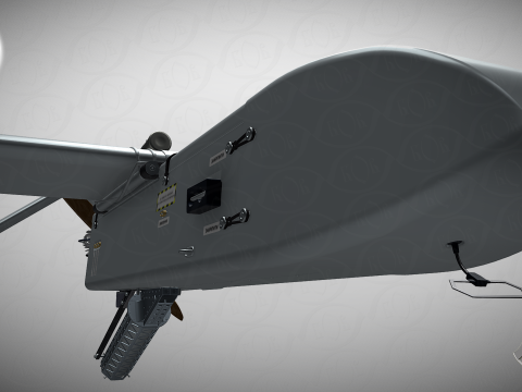Ukrainian UAV FP-1 long range deep-strike air drone Fire Point Modèle 3D