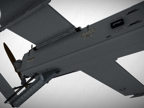 Ukrainian UAV FP-1 long range deep-strike air drone Fire Point Modèle 3D