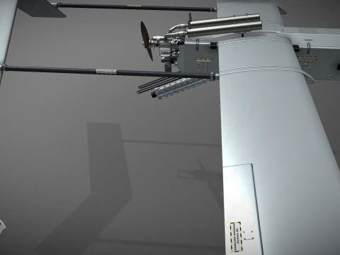Ukrainian UAV FP-1 long range deep-strike air drone Fire Point 3D Model