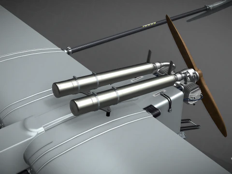Ukrainian UAV FP-1 long range deep-strike air drone Fire Point 3D Model
