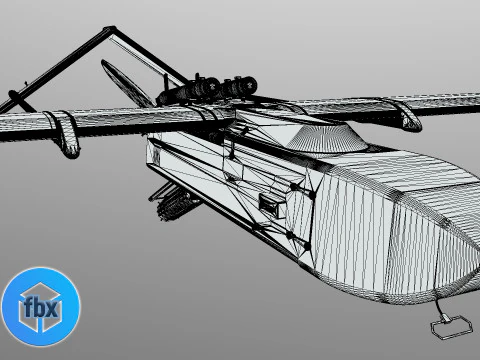 Ukrainian UAV FP-1 long range deep-strike air drone Fire Point 3D Model