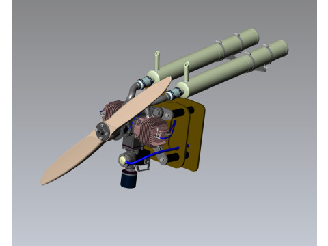 Ukrainian UAV FP-1 long range deep-strike air drone Fire Point Modèle 3D