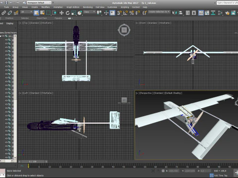 Ukrainian UAV FP-1 long range deep-strike air drone Fire Point 3D Model