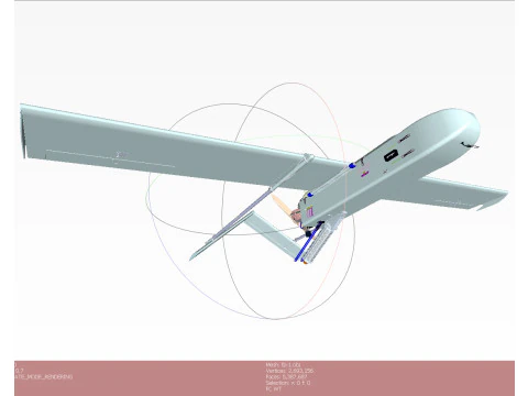 Ukrainian UAV FP-1 long range deep-strike air drone Fire Point 3D Model
