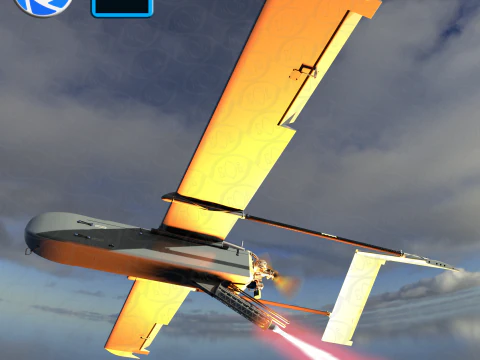 Ukrainian UAV FP-1 long range deep-strike air drone Fire Point 3D Model
