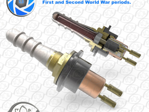 HERTZ HORN NAVAL SEA MINE DETONATOR FUZES SET Printable moulage Modelo 3D