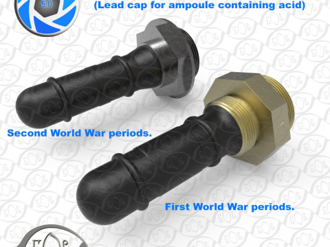 HERTZ HORN NAVAL SEA MINE DETONATOR FUZES SET Printable moulage Modelo 3D