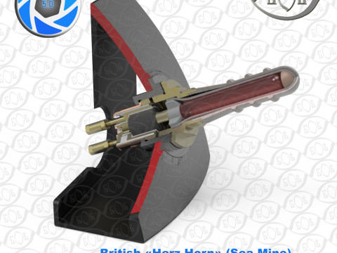 HERTZ HORN NAVAL SEA MINE DETONATOR FUZES SET Printable moulage Modelo 3D