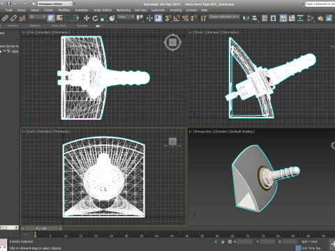 HERTZ HORN NAVAL SEA MINE DETONATOR FUZES SET Printable moulage Modelo 3D
