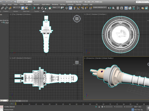 HERTZ HORN NAVAL SEA MINE DETONATOR FUZES SET Printable moulage Modelo 3D