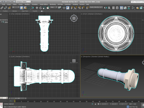 HERTZ HORN NAVAL SEA MINE DETONATOR FUZES SET Printable moulage Modelo 3D
