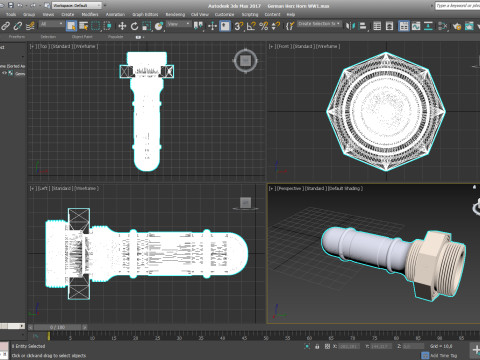 HERTZ HORN NAVAL SEA MINE DETONATOR FUZES SET Printable moulage Modelo 3D