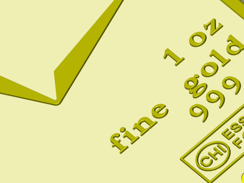 BARRA DE ORO 1oz VALCAMBI ONZA TROY Modelo 3D