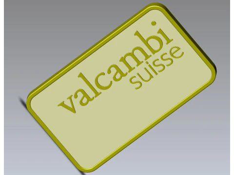 GOLD BAR 1oz VALCAMBI TROY OUNCE 3D Model
