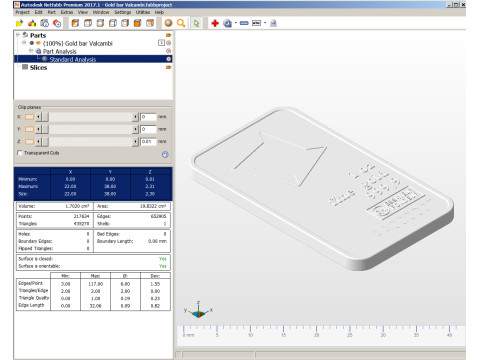 BARRA DE ORO 1oz VALCAMBI ONZA TROY Modelo 3D