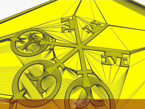 골드바 1온스 UBS 트로이 온스 3D 모델