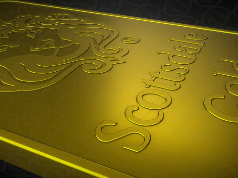 GOLD BAR 1oz Scottsdale Mint TROY OUNCE 3D Model