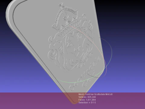 GOLD BAR 1oz Scottsdale Mint TROY OUNCE 3D Model
