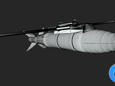 VYRIVNIUVACH Ukrainian Air launched high precision glide BOMB 3D Model
