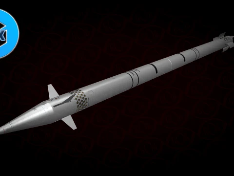 Ukrainian guided rocket projectile R624M for VILKHA M MLRS 3D Model