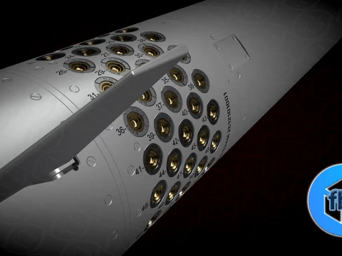 Ukrainian guided rocket projectile R624M for VILKHA M MLRS 3D Model